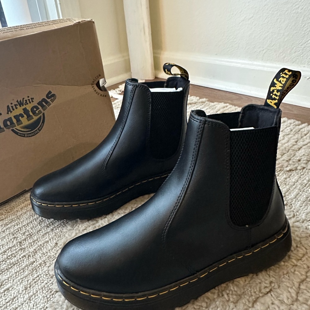 Dr. Martens Black Leather Ankle Boots